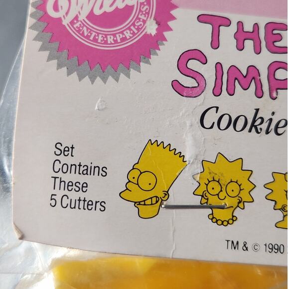 Wilton Cookie Cutters 5 Pieces The Simpsons Family Vintage 1990 NIP Baking - Picture 6 of 8